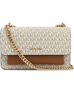 MICHAEL Michael Kors Printed Canvas And Leather Claire Shoulder Bag - Multicolor