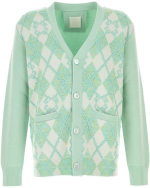Givenchy Pastel Wool Blend Cardigan - Green
