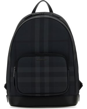 Burberry Zaino Rocco in tela stampata - Nero