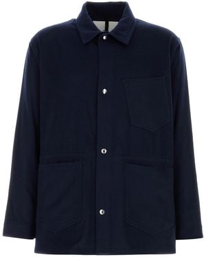 Setchu Navy Blue Cashmere Shirt