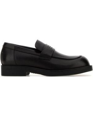 MM6 by Maison Margiela Black Leather Loafers