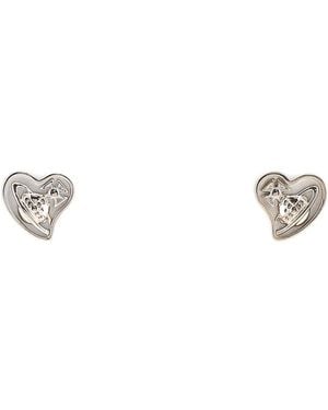 Vivienne Westwood Silver Metal Faye Earrings - White