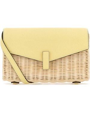 Valextra Wicker Iside Crossbody Bag - Natural