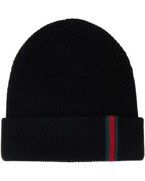 Gucci Cuffia in lana nera - Nero