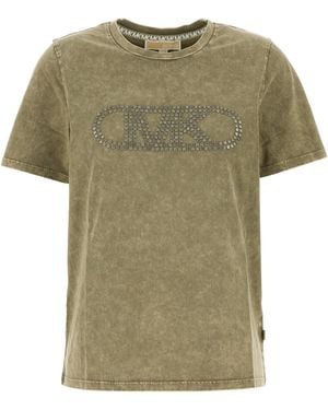 Michael Kors T-shirt in cotone verde salvia