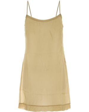 Paloma Wool Mustard Silk Enos Mini Dress - Natural