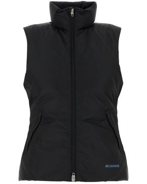 Jil Sander Down Vest 04 W Logo - Black