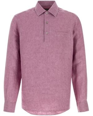 ZEGNA Tyrian Linen Shirt - Pink
