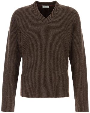 Ferragamo Salvatore Mud Wool Jumper - Brown