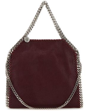 Stella McCartney Borsa a mano Falabella mini in shaggy deer vinaccia - Viola