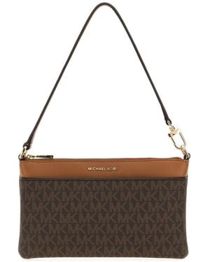 MICHAEL Michael Kors Printed Canvas Medium Jet Set Handbag - Brown