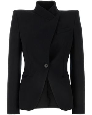 McQueen Giacca in lana nera - Nero
