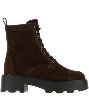 Tory Burch Brown Suede Ankle Boots