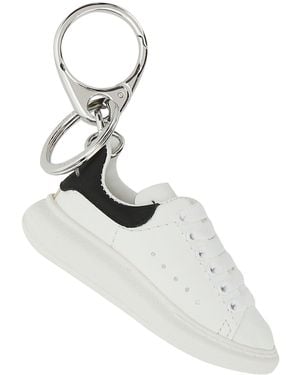McQueen Portachiavi in pelle bianca - Bianco