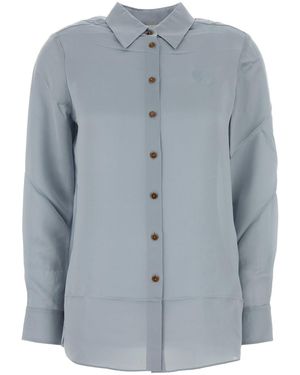 Zimmermann Luna Satin Shirt - Blue