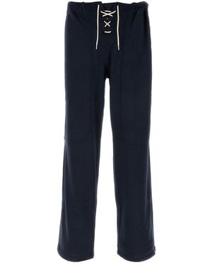 Bode Navy Blue Cotton And Lyocell sweatpants