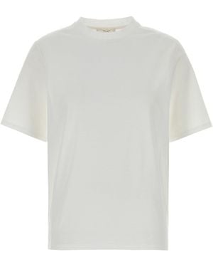 The Row Solid Crew Neck T-Shirt - White