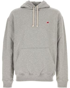 New Balance Melange Grey Cotton Blend Sweatshirt