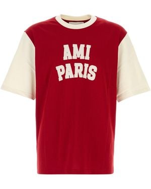 Ami Paris Red Cotton T-shirt