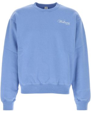 Sporty & Rich Light-blue Cotton Sweatshirt