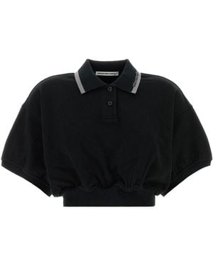 T By Alexander Wang Black Cotton Polo Shirt