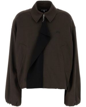 Loewe Giubbino in misto viscosa cioccolato - Nero