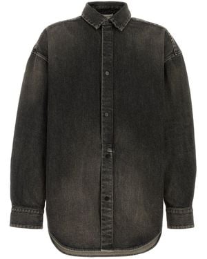 Fear Of God Camicia oversize in denim nero