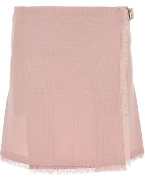 Burberry Minigonna in lana rosa