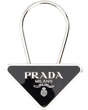 Prada Portachiavi in metallo nero
