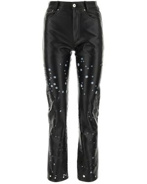 DURAZZI MILANO Black Leather Pant