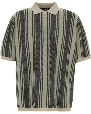Nanamica Embroidered Knit Polo Shirt - Grey