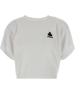 Isabel Marant White Linen Kayanzae T-shirt