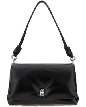 Marc Jacobs Black Leather The Dual Puffy Shoulder Bag