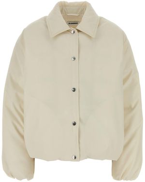 Jil Sander Ivory Polyester Down Jacket - Natural