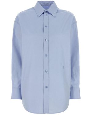 Saint Laurent Camicia in oxford carta da zucchero - Blu