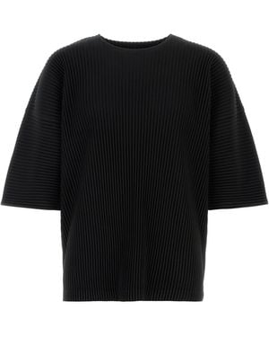 Homme Plissé Issey Miyake Black Polyester T-shirt