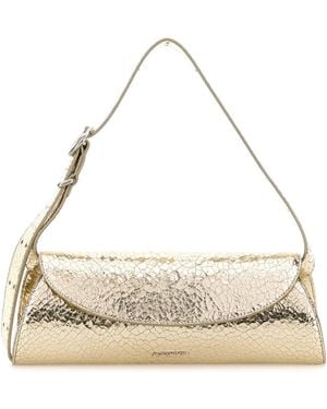 Jil Sander Leather Cannolo Crossbody Bag - Natural