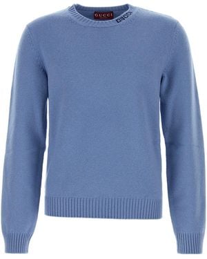 Gucci Maglione in lana azzurra - Blu
