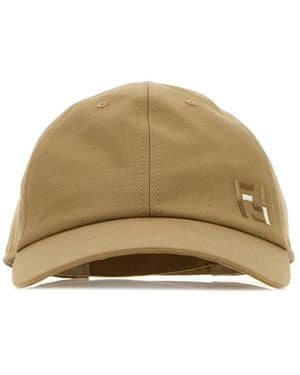 Fendi Cappello da baseball in misto cotone cappuccino - Neutro