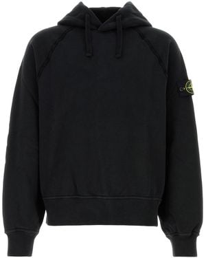 Stone Island Black Cotton Sweatshirt