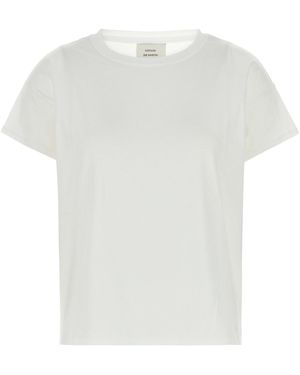 Loulou White Cotton Basiluzzo T-shirt