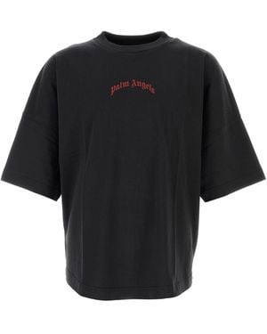 Palm Angels Black Cotton Oversize T-shirt