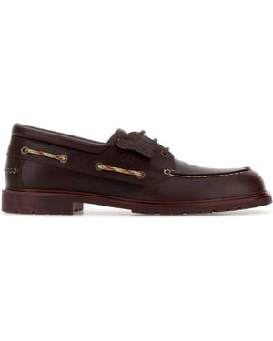Burberry Brown Leather Loafers