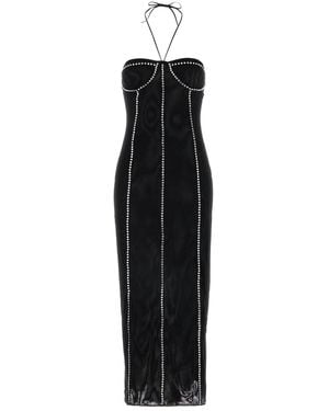 Oséree Gem Midi Dress - Black