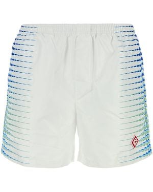 CASABLANCA White Polyester Swimming Shorts