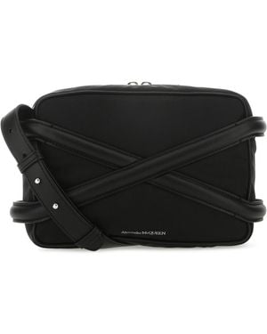 McQueen Borsa a tracolla in pelle nera - stile classico - Nero