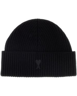 Ami Paris Cuffia in lana nera - Nero