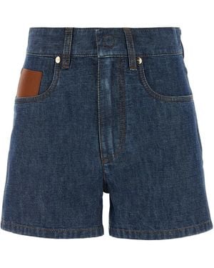 Fendi Shorts in denim - Blu