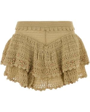 Isabel Marant Crochet Olzea Skirt-Pant - Natural
