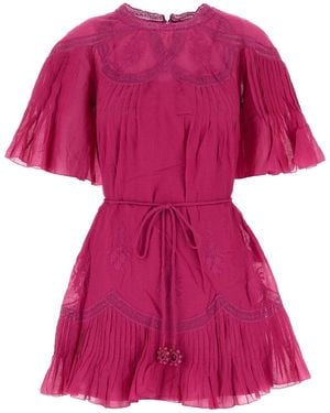FARM Rio Fuchsia Cotton Mini Dress - Pink